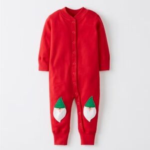 Hanna Andersson Red Night Night Sleeper With Gnomes 75 12 18 Mos 1 Pce Romper